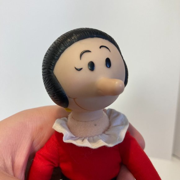 Toy Toons Popeye Olive Oyl Vintage 1991 Plush Toy Stuffed Hard Vinyl Head 7.5" - Picture 8 of 11